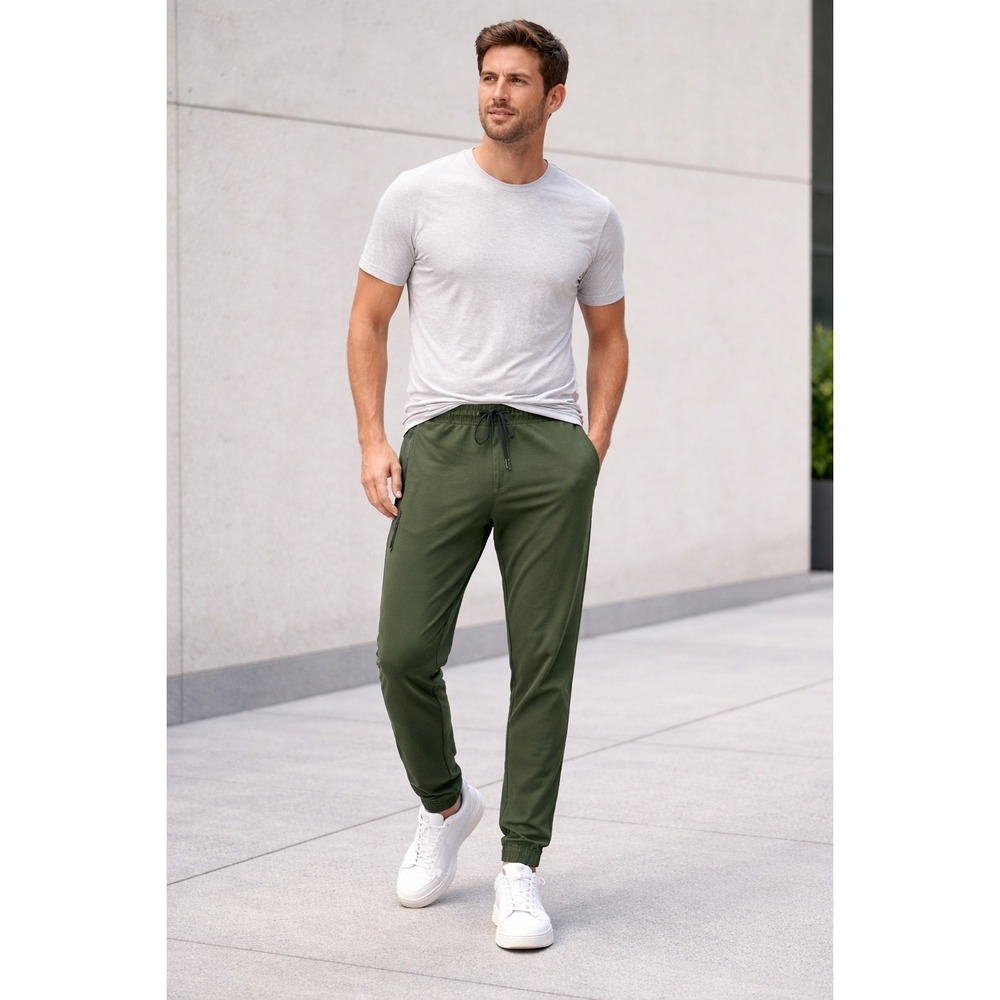 Mack Weldon Ace Sweatpants Men‎ Medium Green Joggers French Terry Drawstring